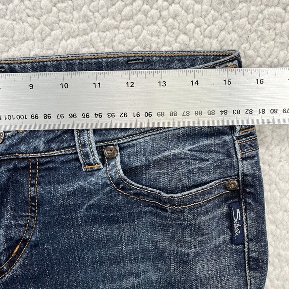 Silver Jeans Women's Size 32 (Actual 30x25.5) Blue Suki Capri - Picture 12 of 15
